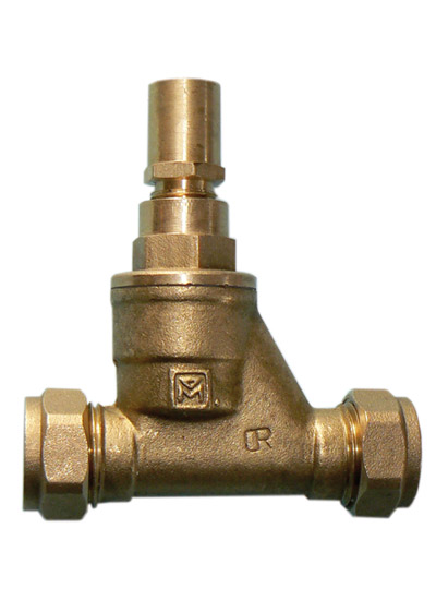 DZR Brass Lockshield Stopcock 15mm BS1010