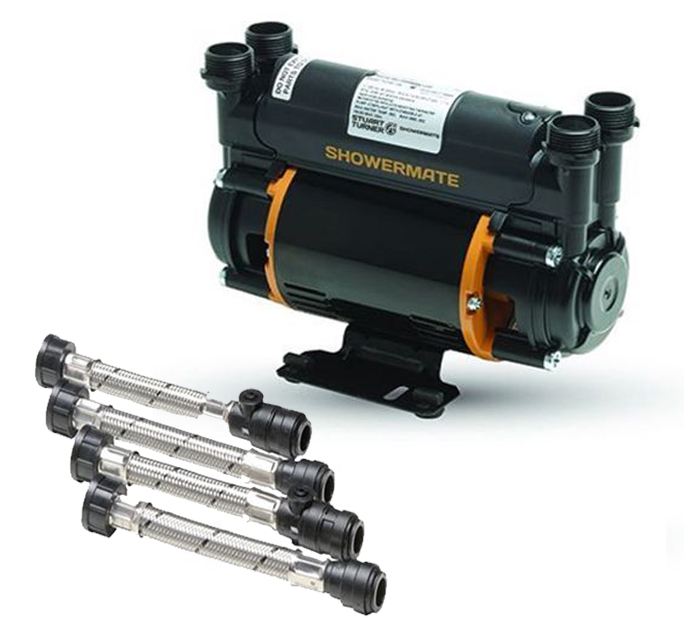 Stuart Turner 47342 Showermate Standard 1.5bar Twin Pump & Flexi's