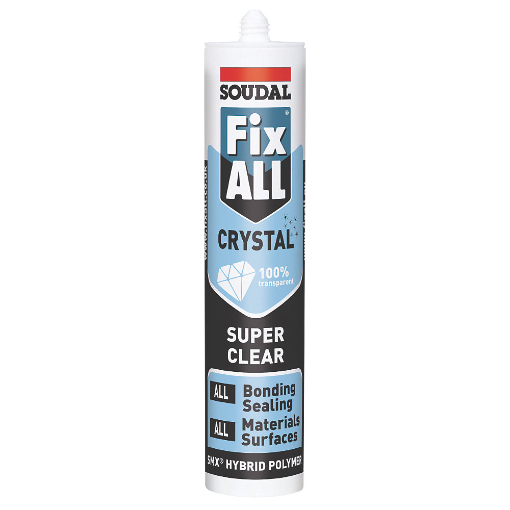 Soudal Fix All High Tack Grab Adhesive 290ml - Crystal Clear