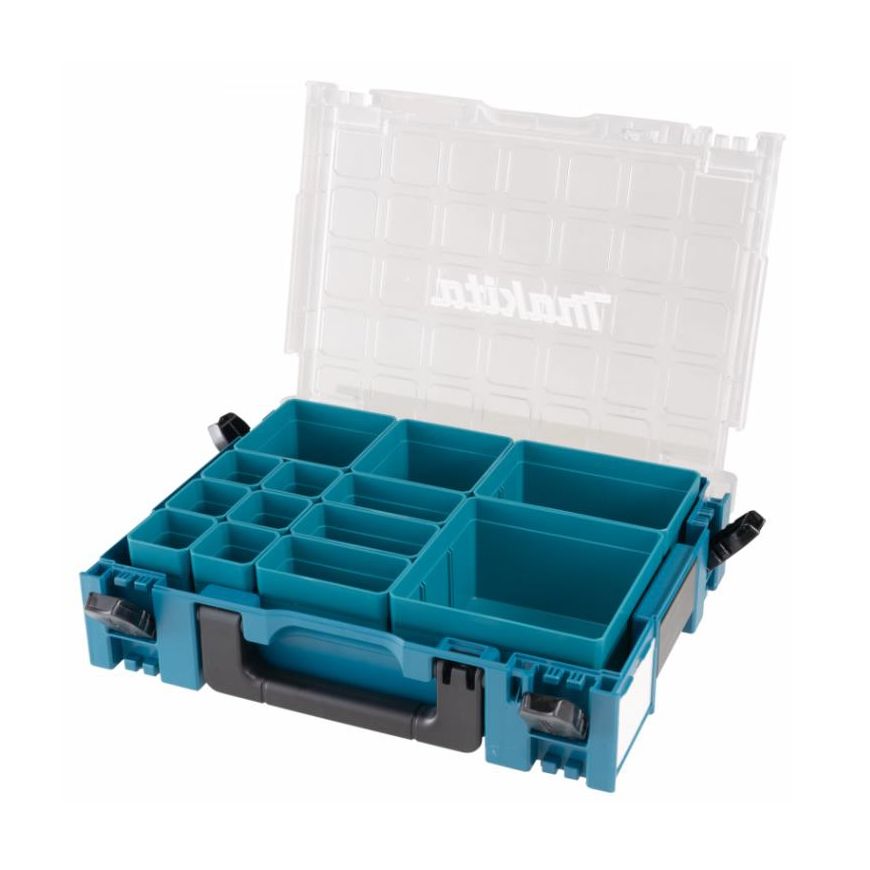 Makita 191X80-2 Makpac Stacking Organiser Case - Clear Lid & Inserts