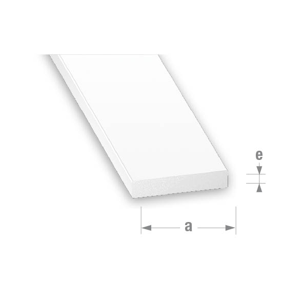CQFD PVC Flat White 19mm x 3mm - 1m 