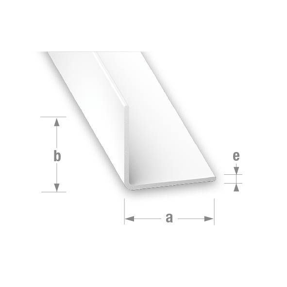 CQFD PVC Equal Corner White 10mm x 10mm x 1mm - 2m