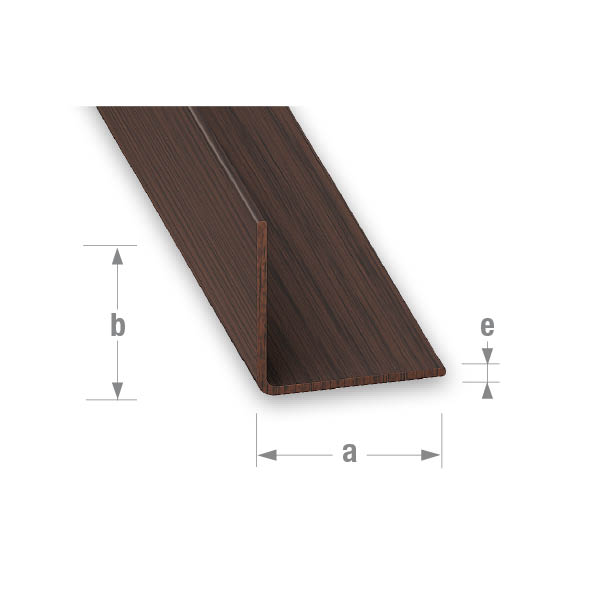 CQFD PVC Equal Corner Mahogany 20mm x 20mm x 1.2mm - 2m