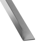 CQFD PVC Equal Corner Stainless Steel Look 20mm x 20mm x 1mm - 2m