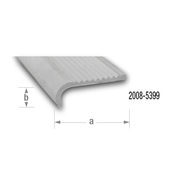 CQFD Raw Aluminium Step Edging 40mm x 14mm - 2m