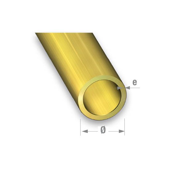 CQFD Brass Round Tube 6mm Diameter - 1m