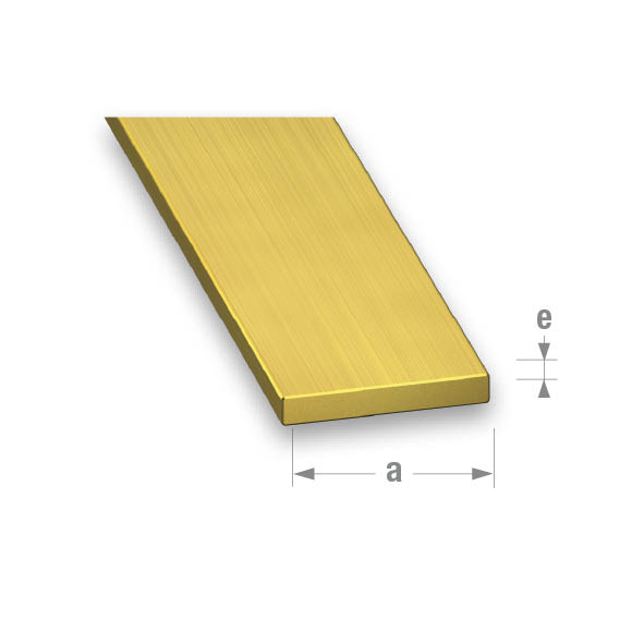 CQFD Brass Flat 7mm x 2.5mm - 1m