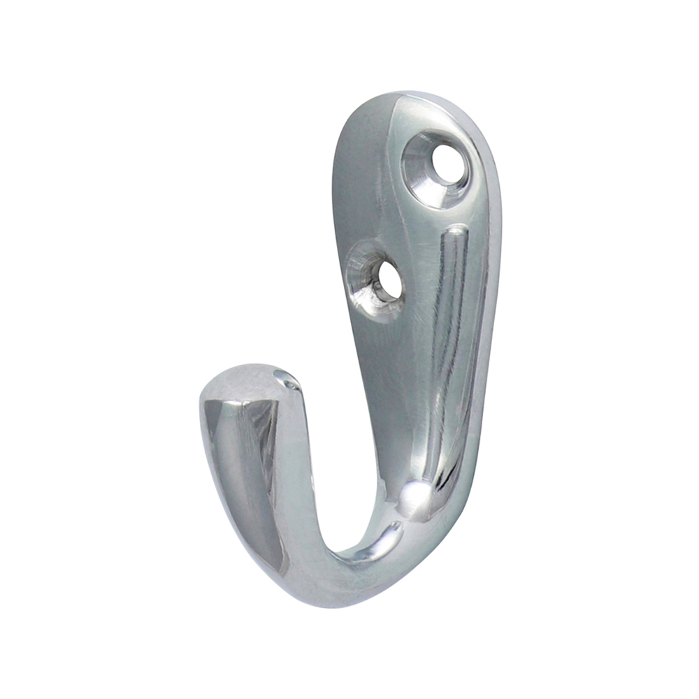Timco 44 x 18mm - Single Robe Hook - Polished Chrome - TIMpac of 1