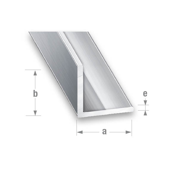 CQFD Anodised Aluminium Shiny Silver Look Angle 15mm x 15mm - 2m