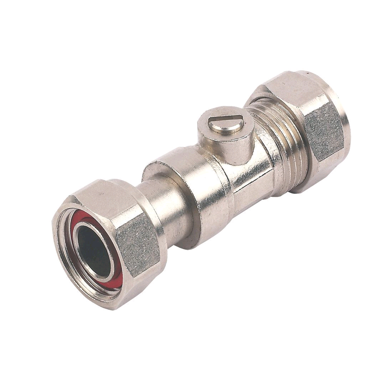 15mm x 1/2in Straight Service Valve - Chrome Plated