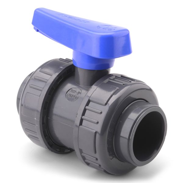 Effast 356053 PVCu Double Union Ball Valve Econ EPDM Threaded 1 1/4in