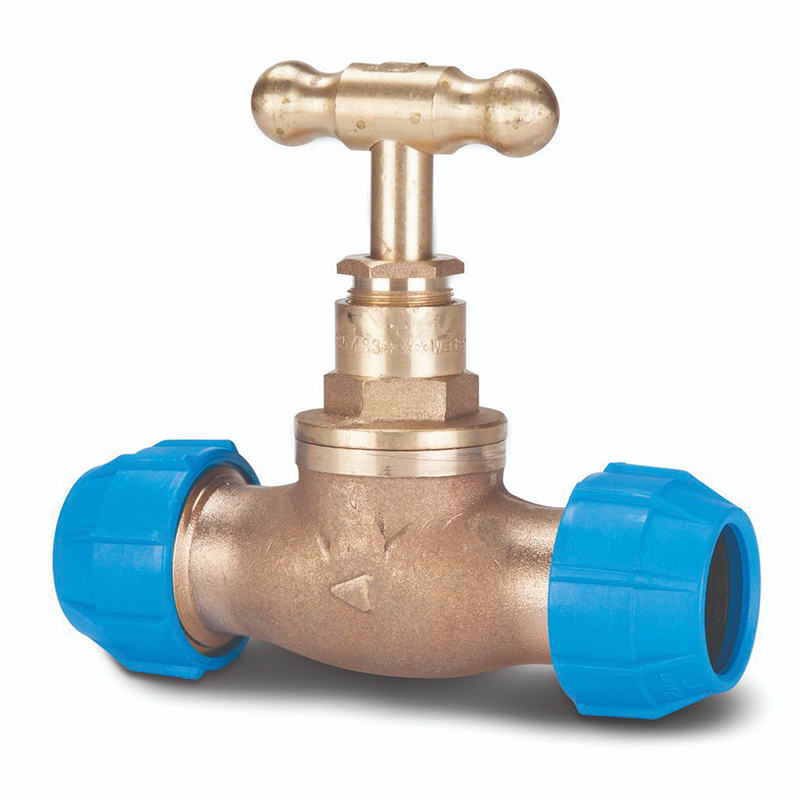 Polypipe Polyfast MDPE (Mains Water) Gunmetal Stopcock - 32mm