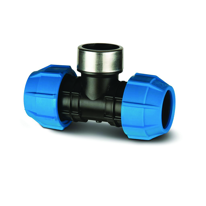 Polypipe Polyfast MDPE (Mains Water) Female Branch Centre Tee - 20mm x 1/2in BSP