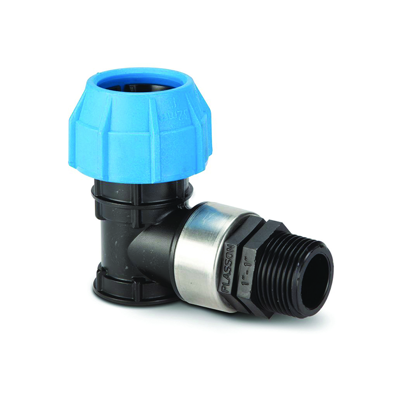 Polypipe Polyfast MDPE (Mains Water) Male Iron Elbow - 20mm x 1/2in BSP