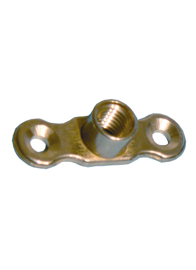 A16 Cast Brass Backplate (for Single Ring Clips/Munsen Rings) - M10 Female