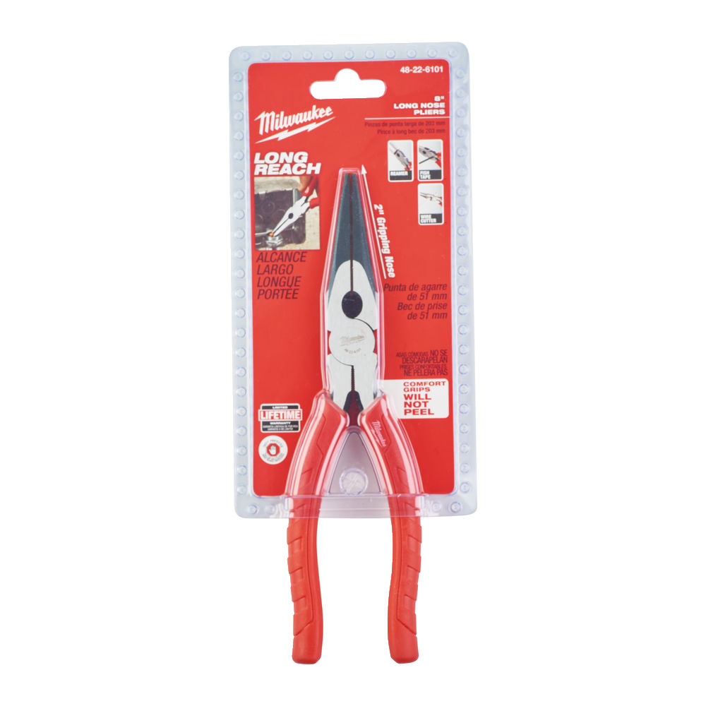 Milwaukee Long Nose Pliers 210mm / 8in - 48226101