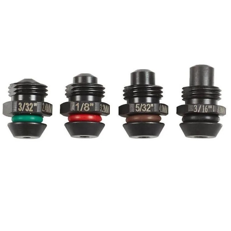 Milwaukee 4pcs Tool Noses M12 Rivet (2.4,3.2,4.0,4.8mm) - 48540100