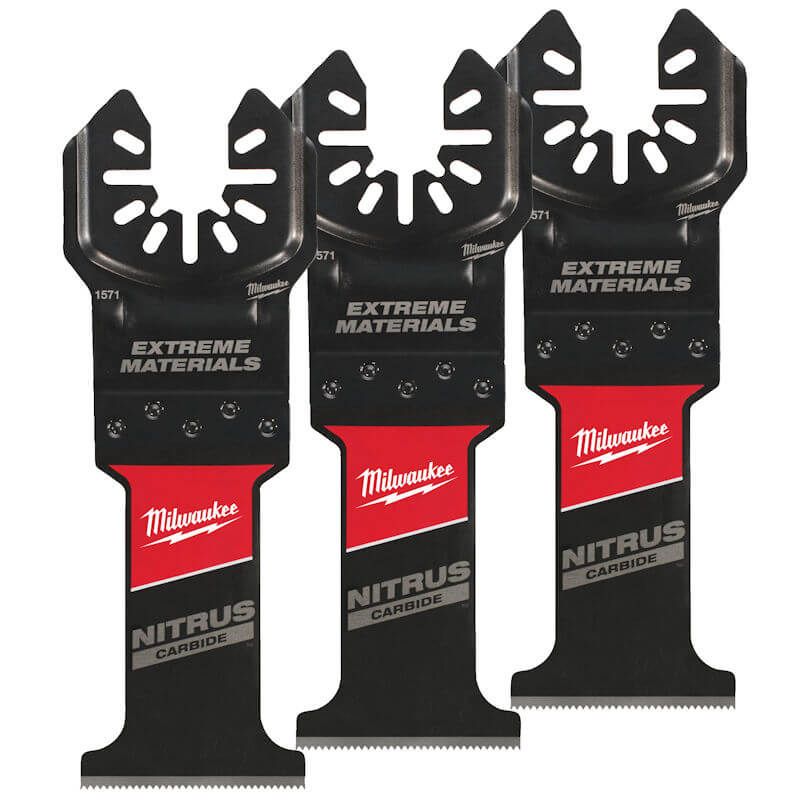 Milwaukee 48851573 3pc 35mm Open-Lok Extreme Materials Nitrus Carbide Muti-Tool Blades