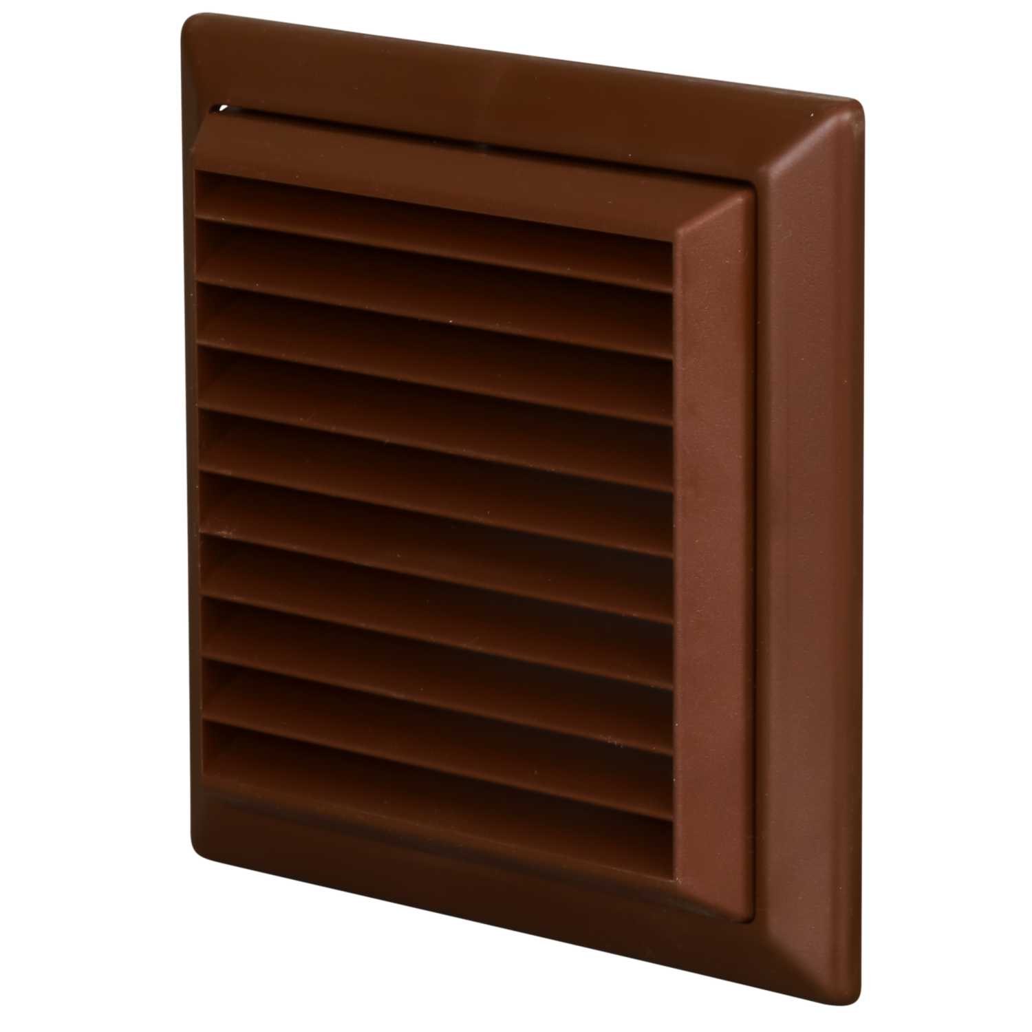 Domus Rigid Duct 100 Outlet Louvred Grill Without Flyscreen Brown
