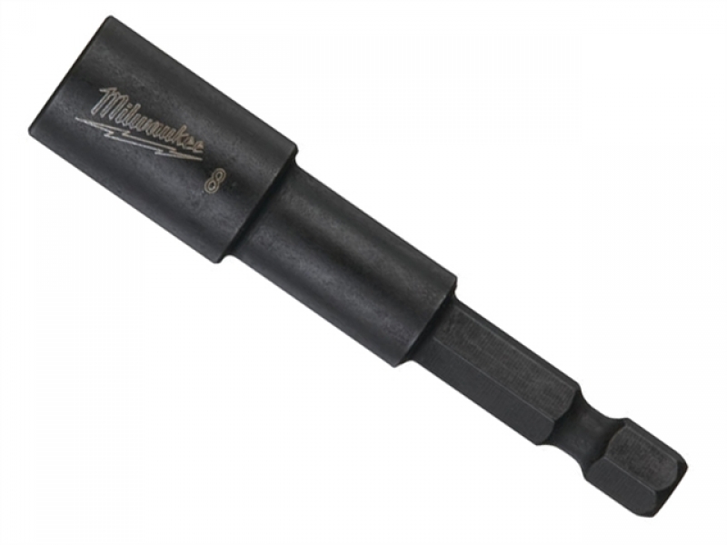 Milwaukee Shockwave Impact Duty Magnetic Nut Drive 8mm x 65mm - 1 Piece