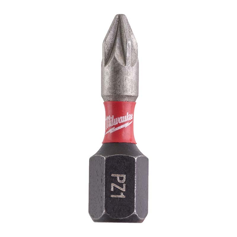 Milwaukee Shockwave PZ1 x 25mm Impact Duty Screwdriver Bits (Pack of 25) - 4932472039