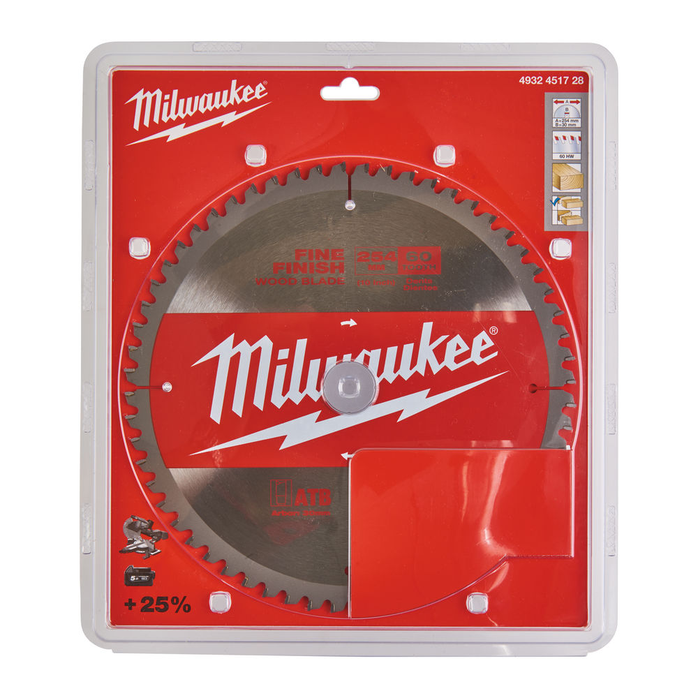 Milwaukee Circular Saw Blade 254mm x 30 x 60TH - 4932451728