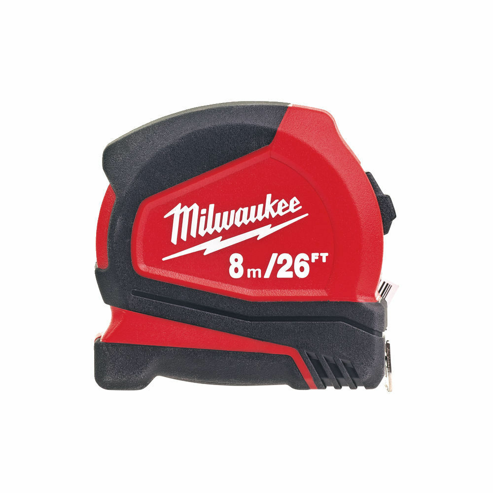 Milwaukee Pro Compact Tape Measure Metric/Imperial 8m/26ft - 4932459596
