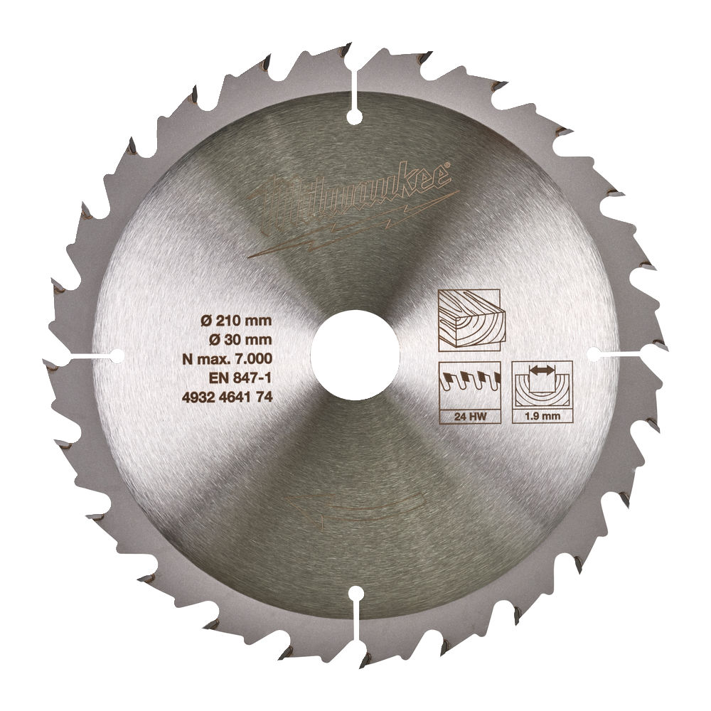 Milwaukee Circular Saw Blade for Table Saws 210mm x 30mm 24T