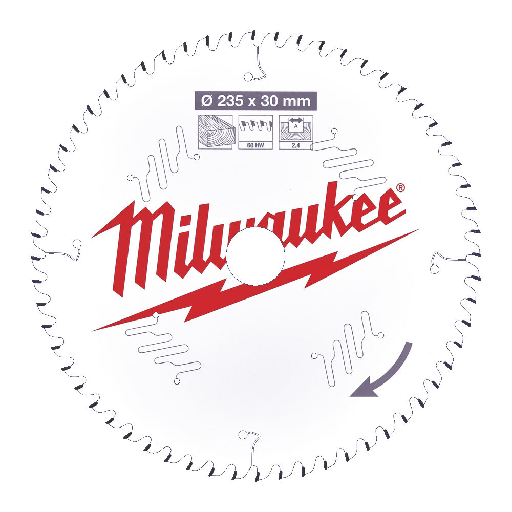Milwaukee Circular Saw Blade 235mm x 30mm x 60TH - 4932471308