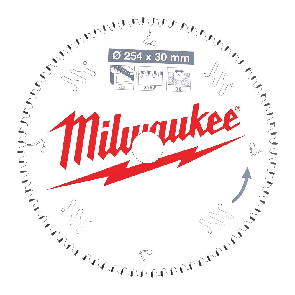 Milwaukee Circular Saw Blade for Mitre Saws 254mm x 30mm x 80TH - 4932471318