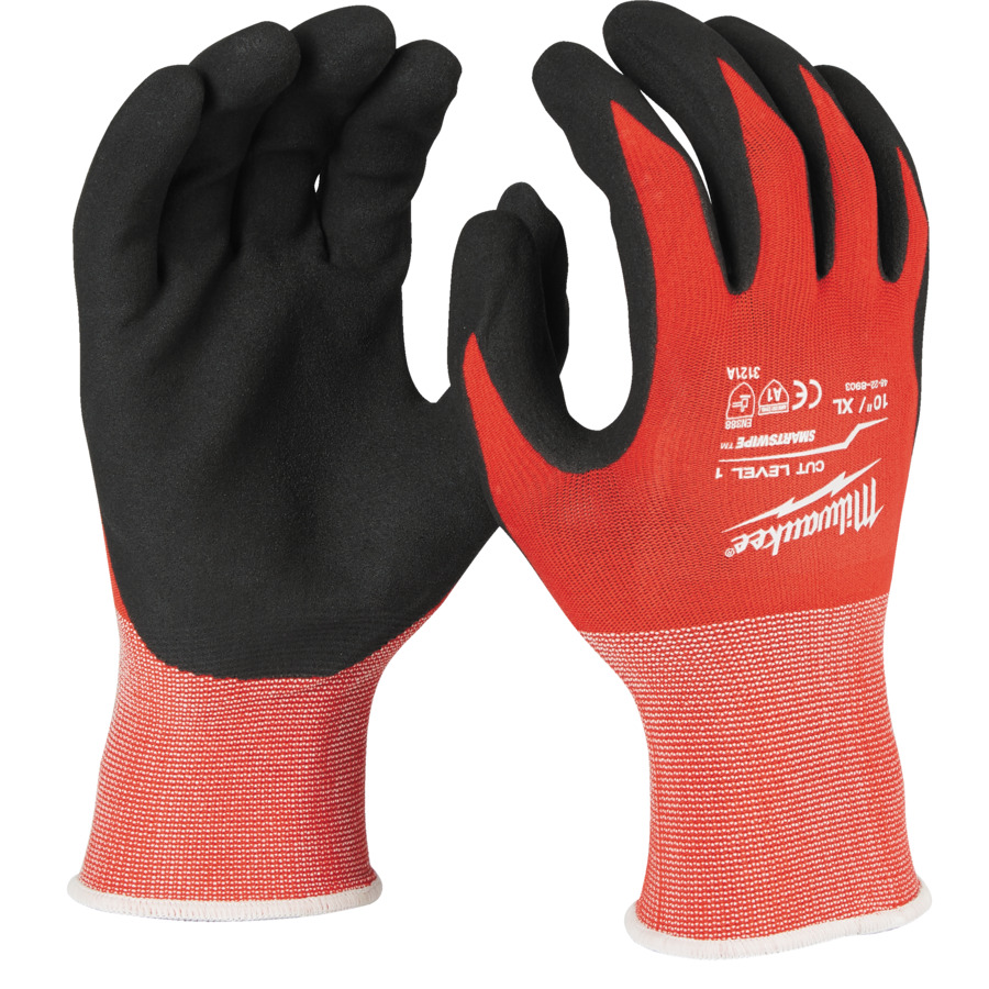 Milwaukee 4932471418 Cut Resistant Gloves Level 1 Dipped 10/XL