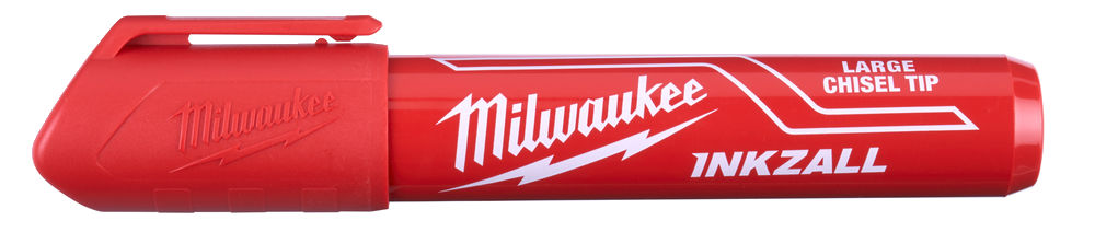 Milwaukee Inkzall Red Large Chisel Tip Marker Pens - 48223256