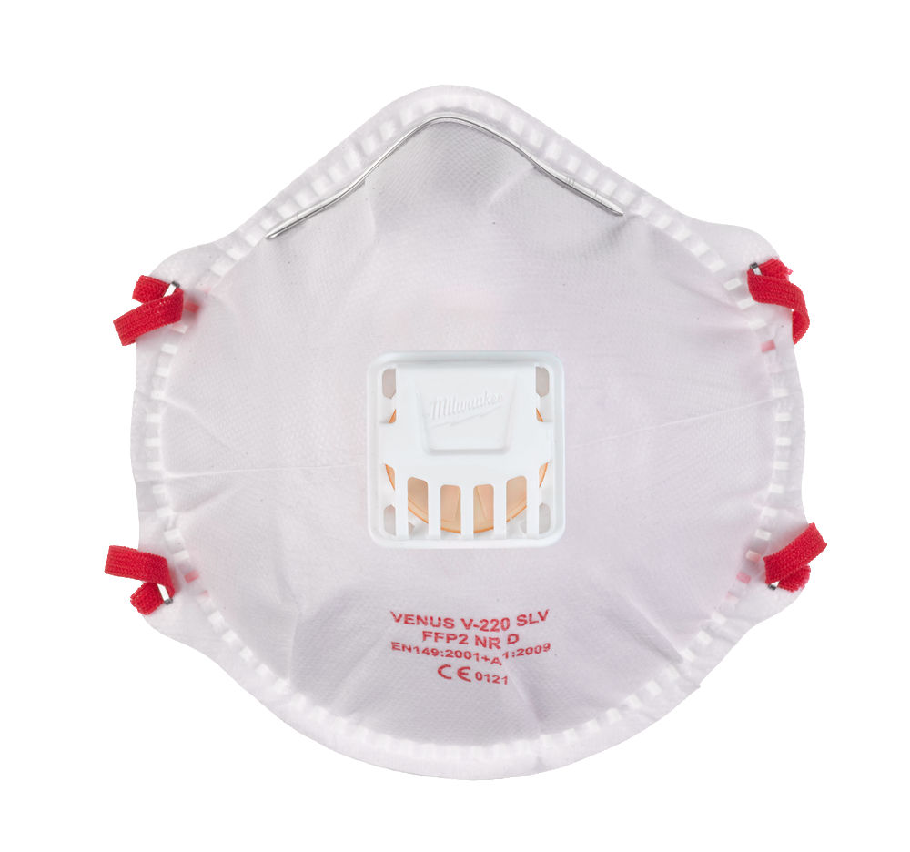 Milwaukee Respirator FFP2 Face Mask & Valve - PK10 - 4932478548