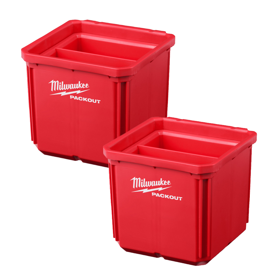 Milwaukee 4932480698 Packout Shop Storage - 10x10cm Nest Bin 2pc