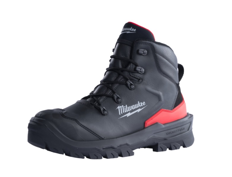 Milwaukee Armourtred Footwear - S3S Mid Cut Boot - Black - Size 6