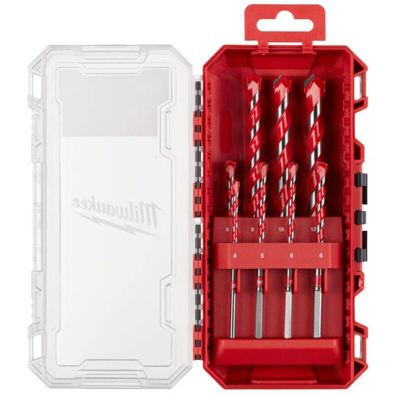 Milwaukee 4932493881 8pc Premium Hammer Drill Set - 4mm &lt; 12mm