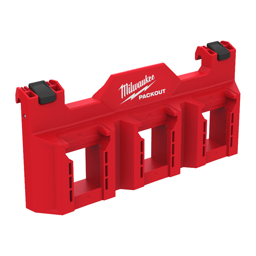 Milwaukee 4932498645 Packout Shop Storage - M18 Side Mount Battery Rack