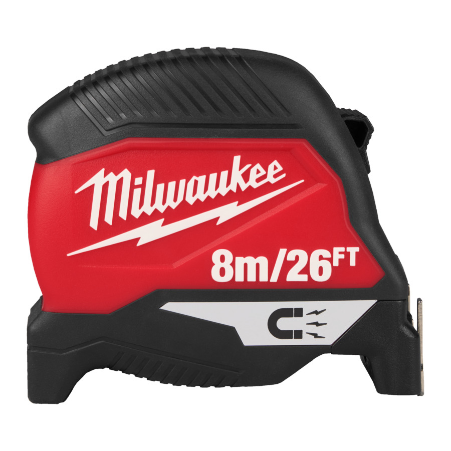 Milwaukee 4932498771 Premuim Magnetic Gen4 Tape Measure Metric/Imperial 8m/25ft
