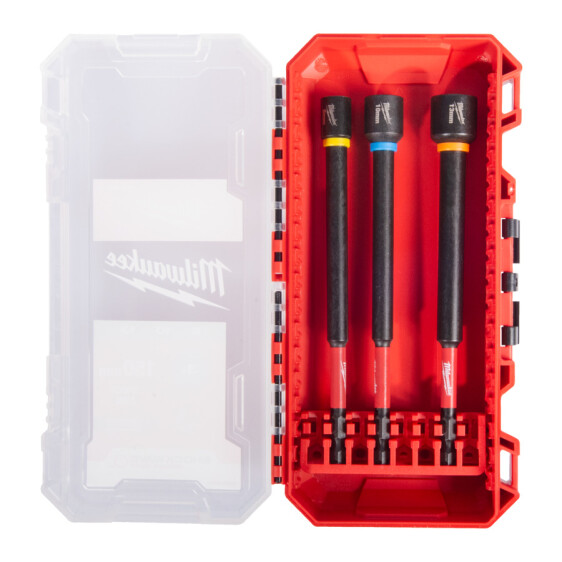Milwaukee 4932499426 3pc Shockwave Nut Driver Long Packout