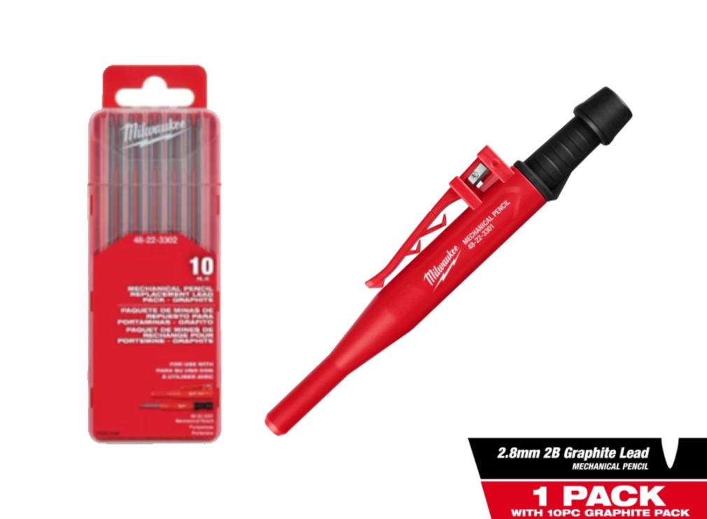Milwaukee 4932501156 Inkzall Construction Pencil & x10 Leads