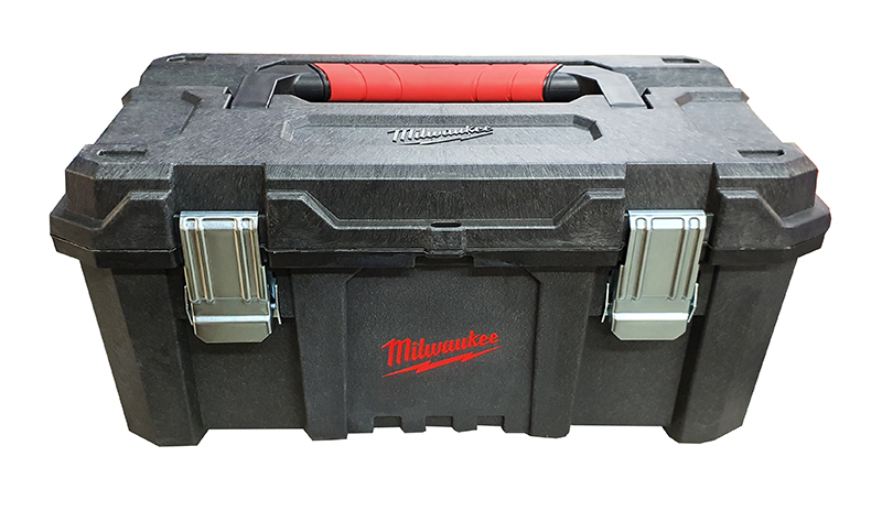 Milwaukee Heavy-Duty Site Toolbox 21in & Metal Latches + Tote Tray - 4939698511