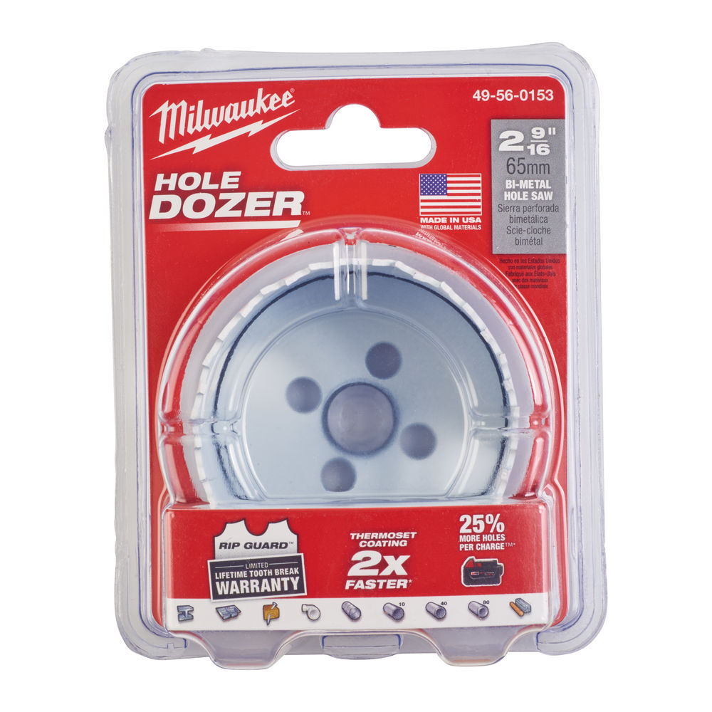 Milwaukee Bi-Metal Holesaw 65mm (Hole Dozer)