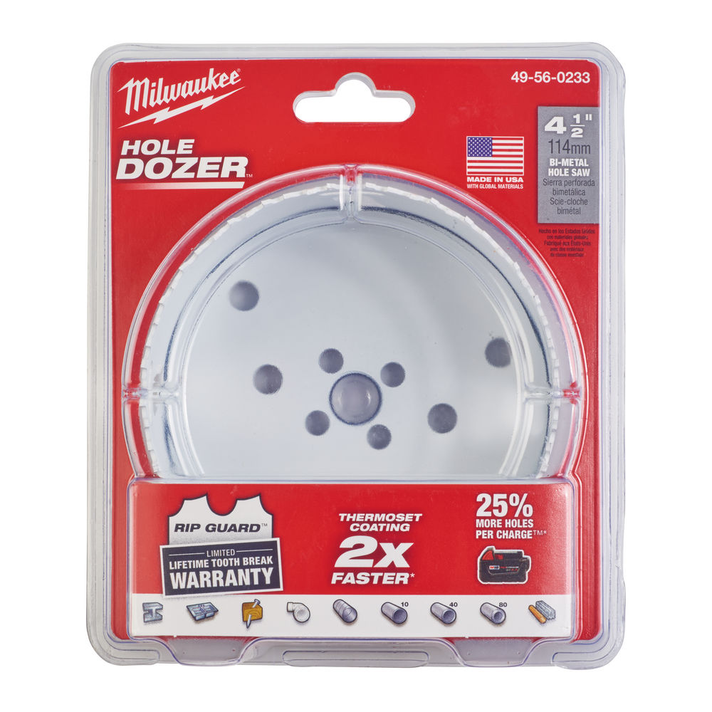 Milwaukee Bi-Metal Holesaw 114mm (Hole Dozer)
