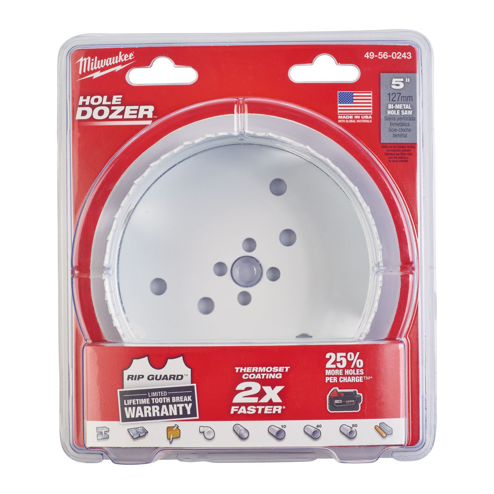 Milwaukee Bi-Metal Holesaw 127mm (Hole Dozer)