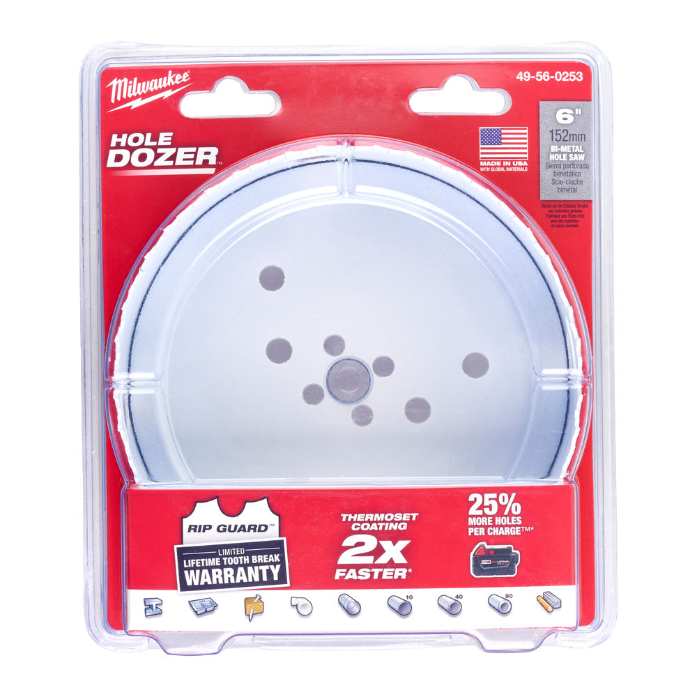 Milwaukee Bi-Metal Holesaw 152mm (Hole Dozer)