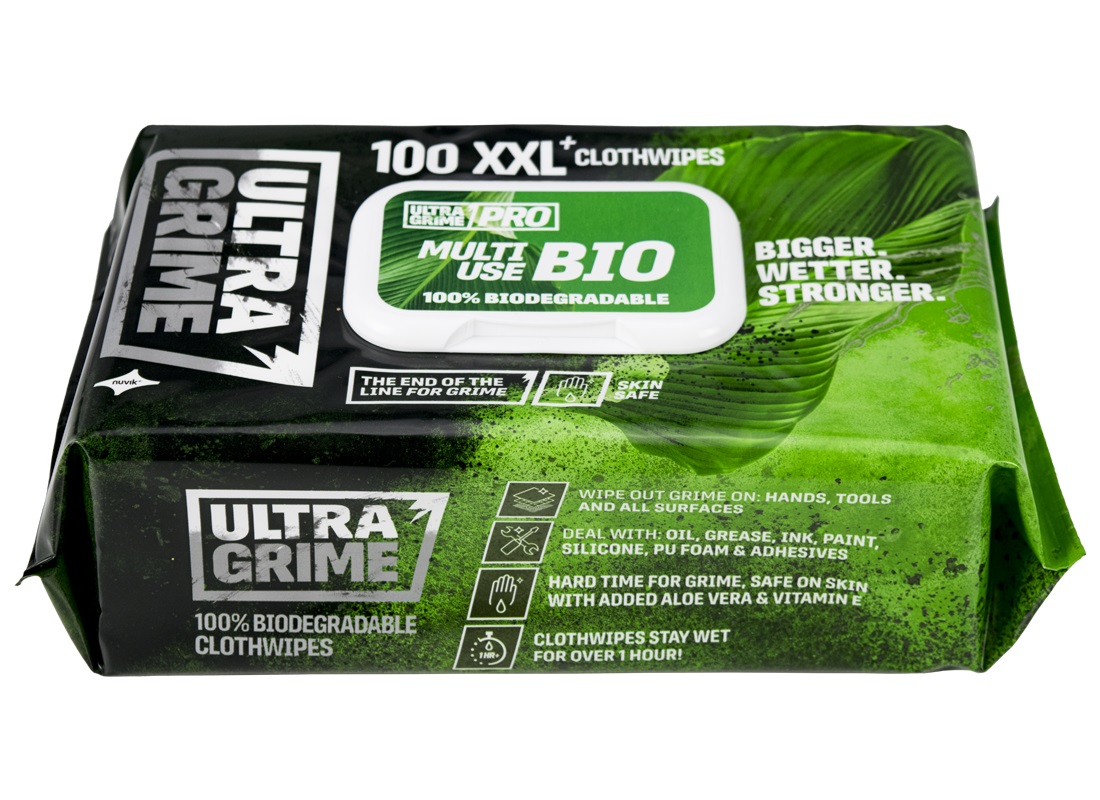UltraGrime Multiuse Biodegradable XXL Clothwipes - 5900 - 100PK