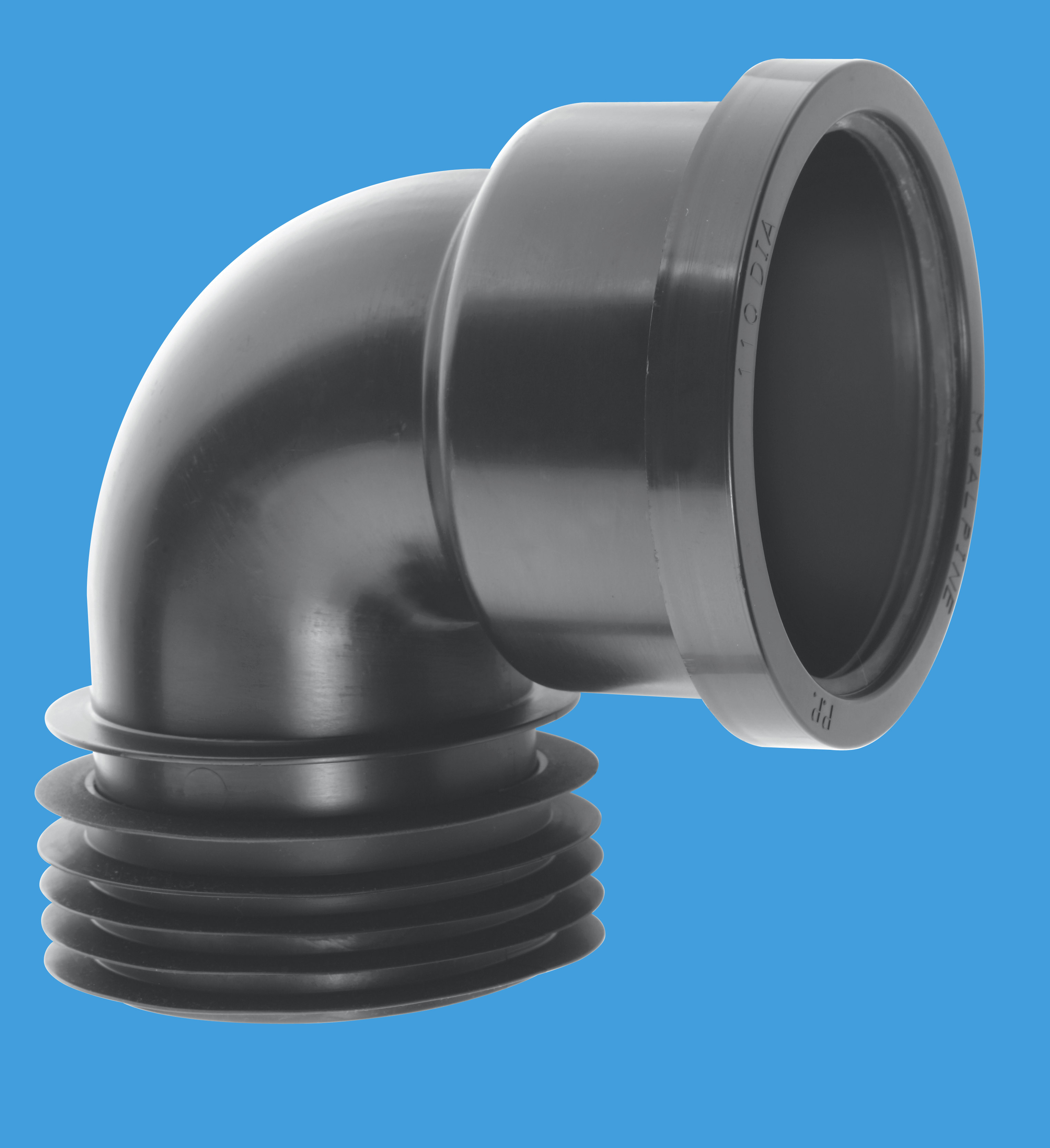 McAlpine Drain Connector 90 Deg Bend - Black