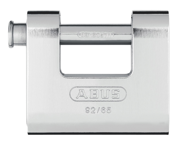 ABUS Mechanical 92/65mm Monoblock Brass Body Shutter Padlock Carded ABU9265C