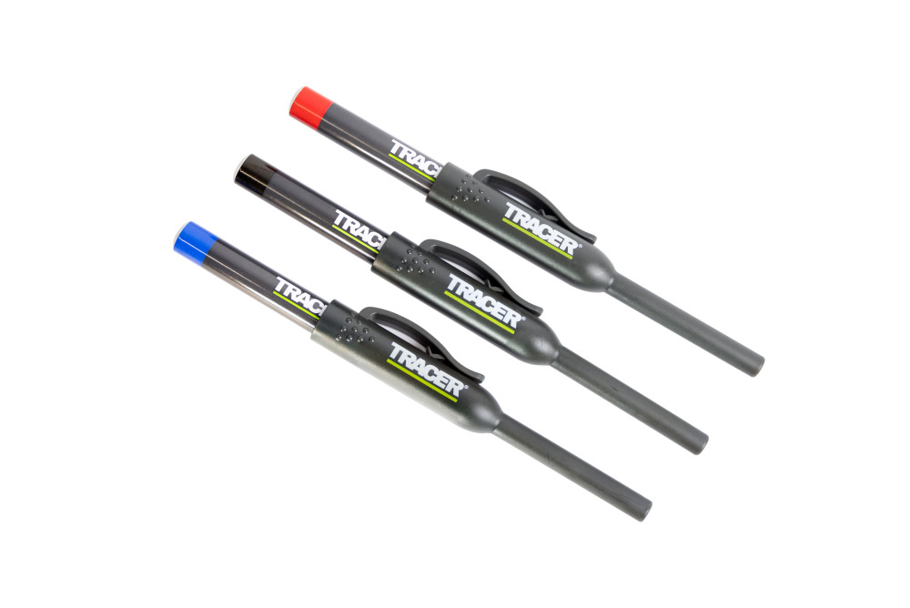 Tracer ALNPK3 3pc Long Nib Coloured Marker Pen Set (Black, Red & Blue)