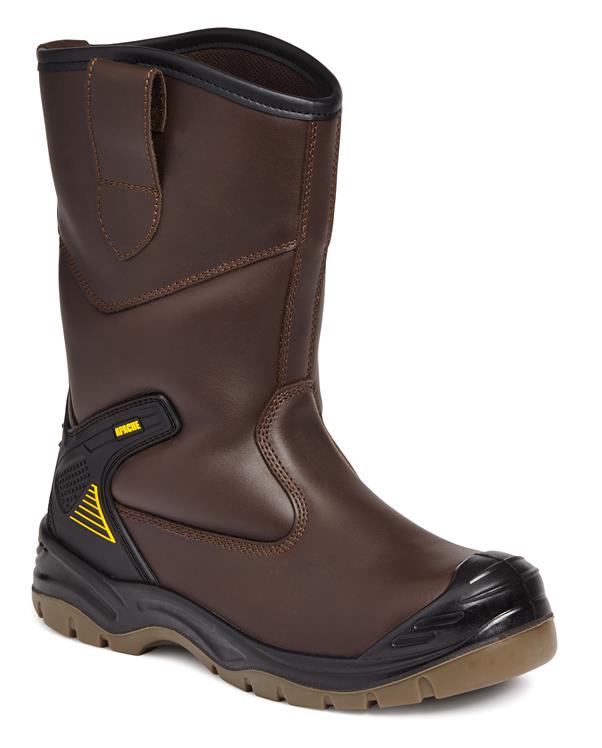 Apache AP305 Water Resistant Rigger Safety Boots Brown - Size 8